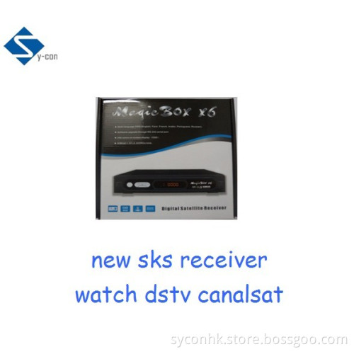 magic box X6 new sks africa receiver w3a dstv eutelsat w7 canalsat nss7 22.0w magicbox